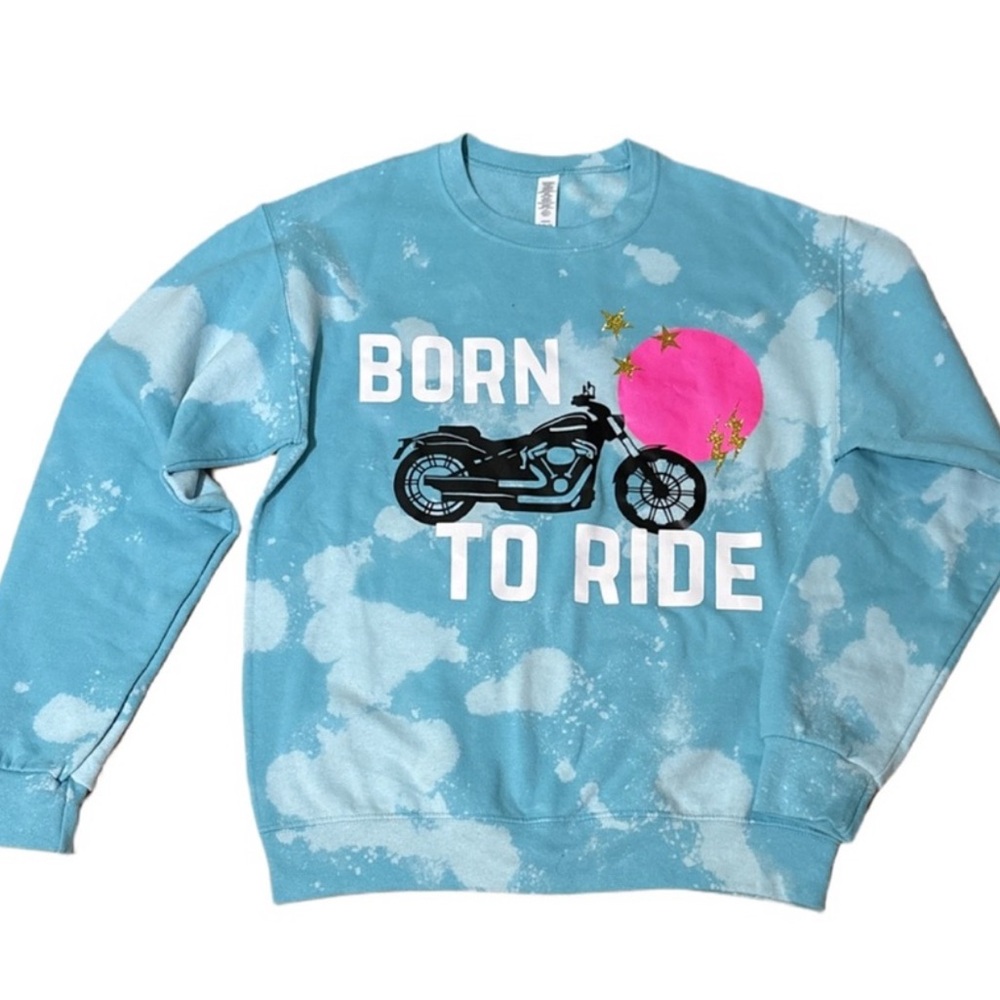 Blue 'Born to Ride' Sweatshirt